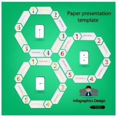 hexagons infographic template N2