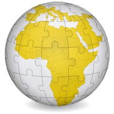 Cartographic puzzle of Africa