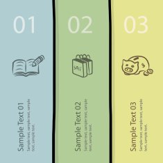 three steps business vector layout N2