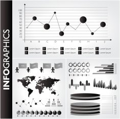 Black and white infographic set N10