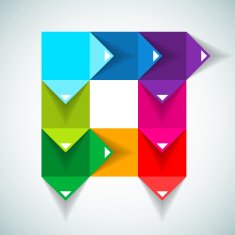 Colorful infographic ribbon design