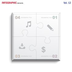 Infographics puzzle square N2