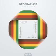 Infographics vector design template Ribbon Loop
