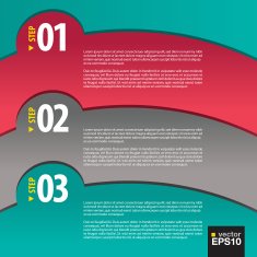 Abstract modern banner vector with numbered
