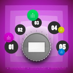 Abstract technology infographic design
