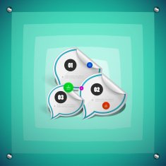 Vector speech bubble infographic