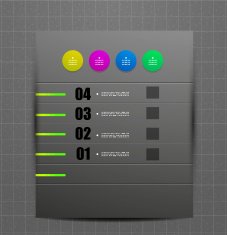 Glossy infographic banner