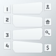 Light Gray Steps Infographics Elements