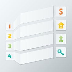 Colorful Steps Infographics Elements N5