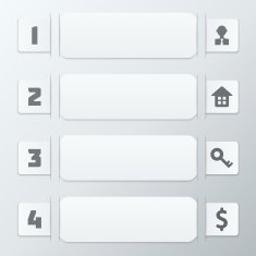 Light Gray Steps Infographics Elements N3