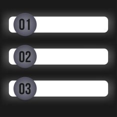 Three steps infographic vector background