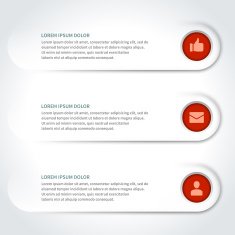 Vector paper lines and icons design template for web site N2