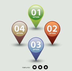 Modern Design mapping pins icon