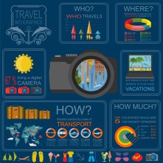 Travel Vacations Beach resort infographics N23