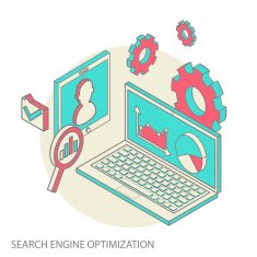 Isometric design modern concept of website analytics and SEO data N3