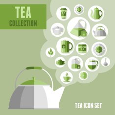 Tea icons set N2