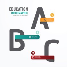 Infographic Education Font Template Design Concept Vector N2
