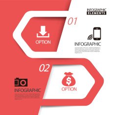 abstract paper arrow infographic elements template N2