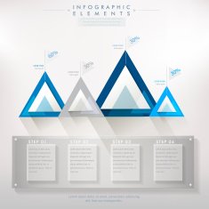 colorful modern paper triangle abstract infographic N2