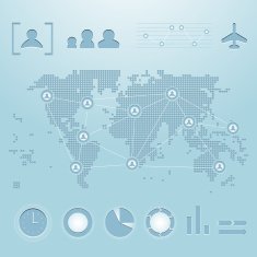 World Map Infographics N6