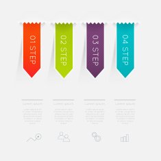 Abstract business info graphics template with icons N81
