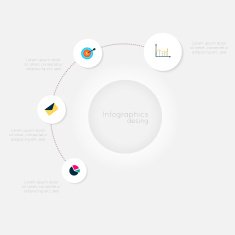 Abstract business info graphics template with icons N87