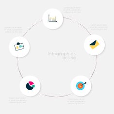 Abstract business info graphics template with icons N88