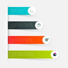 Abstract business info graphics template with icons N90