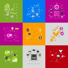business sticker infographic N89