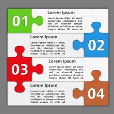 Design Template with Four Elements N8