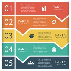 Modern vector info graphic for business project N233