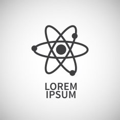 Icon flat element design atom