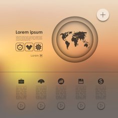 business infographic with unfocused background N184
