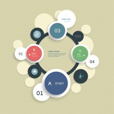 Simple Infographics elements design template N6