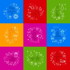 Christmas sticker infographic N82