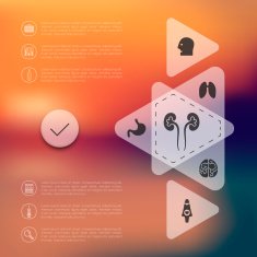 medicine infographic with unfocused background N47