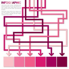 Bright infographic arrows in vector format N15