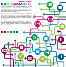 Bright infographic arrows in vector format N18