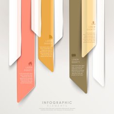 modern abstract translucent arrow bar chart infographic N2