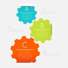 Abstract business info graphics template with icons N92