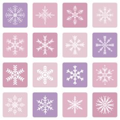 Vector Set of Snowflakes Icons N3