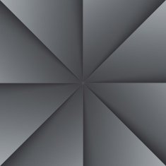 Gray and black folded paper triangles background
