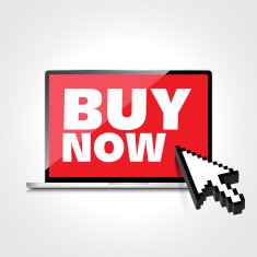 High-quality laptop screen with the text Buy Now Special offer