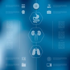medicine infographic with unfocused background N55