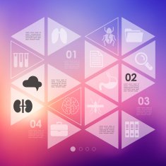 veterinary infographic with unfocused background N55
