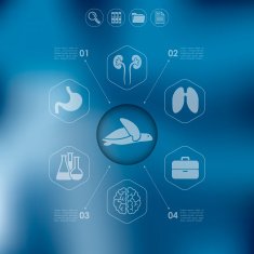 veterinary infographic with unfocused background N56