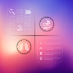 medical infographic with unfocused background N56