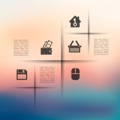 business infographic with unfocused background N188
