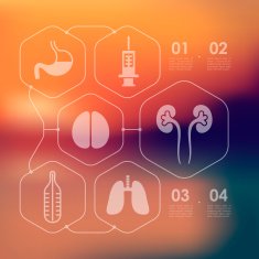 medicine infographic with unfocused background N58