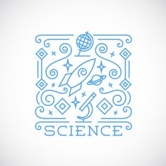 Line Style Science Vector Illustration N2